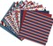 24 Pack Vintage American Flag Double-Sided Scrapbook Paper (12 Inches)